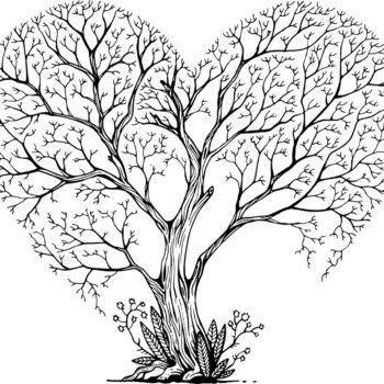 Intra απο ξύλο plywood 3mm-4mm πάχος - Χαρακτική Tree Heart Art Δίασταση 30x30 cm Intraeaxys-zo9y93x7 - Image 1