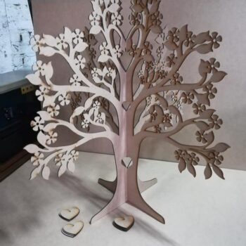 Intra απο ξύλο plywood 3mm-4mm πάχος - Βιβλίο επισκεπτών Signature Tree Wedding Δίασταση 30x30 cm Intraeaxys-eo20r537 - Image 1