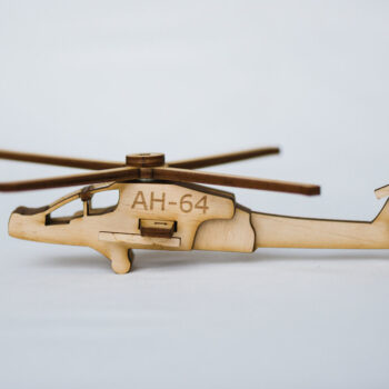 Intra απο ξύλο plywood 3mm-4mm πάχος - Ελικόπτερο Apache Δίασταση 30x30 cm Intraeaxys-078yk34o - Image 1