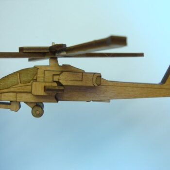 Intra απο ξύλο plywood 3mm-4mm πάχος - Ελικόπτερο Apache Δίασταση 30x30 cm Intraeaxys-zo9y9wr7 - Image 3