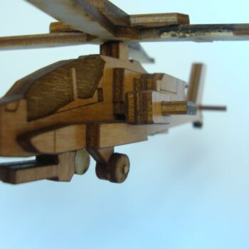 Intra απο ξύλο plywood 3mm-4mm πάχος - Ελικόπτερο Apache Δίασταση 30x30 cm Intraeaxys-zo9y9wr7 - Image 4