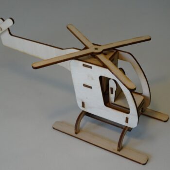 Intra απο ξύλο plywood 3mm-4mm πάχος - Μηχανοκίνητο ελικόπτερο 3 χλστ Δίασταση 30x30 cm Intraeaxys-d1lvk3xo - Image 1