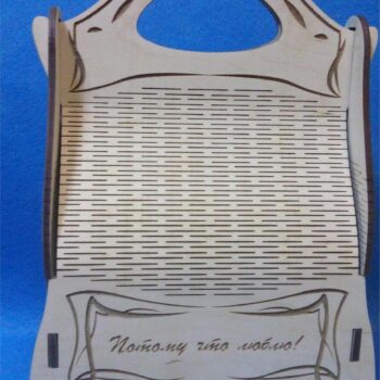 Intra απο ξύλο plywood 3mm-4mm πάχος - Καλάθι κουτιού δώρου καραμελών με πρότυπο λαβής Δίασταση 30x30 cm Intraeaxys-voq246qo - Image 1