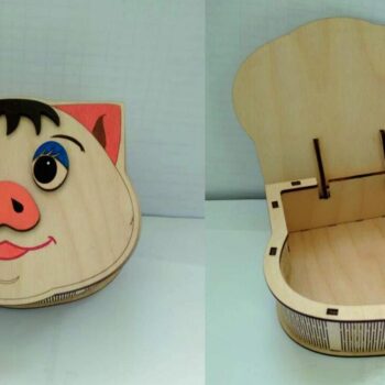 Intra απο ξύλο plywood 3mm-4mm πάχος - Κουτί από κόντρα πλακέ Pig Box With Lid ter Project Δίασταση 30x30 cm Intraeaxys-ro6y8w67 - Image 1