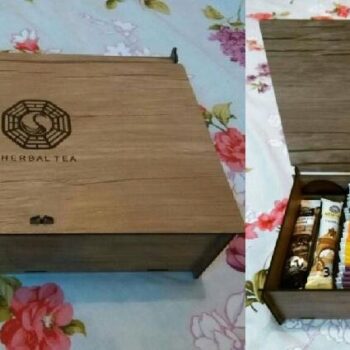 Intra απο ξύλο plywood 3mm-4mm πάχος - Ξύλινο κουτί τσαγιού Δίασταση 30x30 cm Intraeaxys-joed0vd1 - Image 1