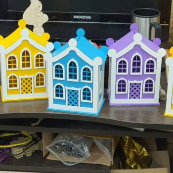 Intra απο ξύλο plywood 3mm-4mm πάχος - Κουτί κουμπιών σπιτιού 3 χλστ Δίασταση 30x30 cm Intraeaxys-078yvg5o - Image 1