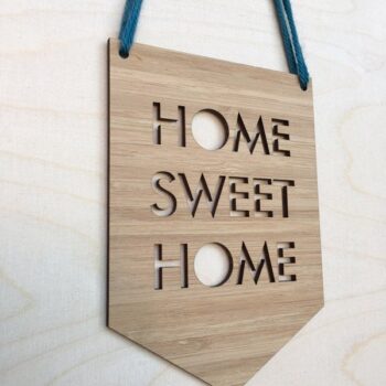 Intra απο ξύλο plywood 3mm-4mm πάχος - Σπίτι Γλυκό Σπίτι Διακόσμηση τοίχου Δίασταση 40x50 cm Intraeaxys-r7v6dzlo - Image 1