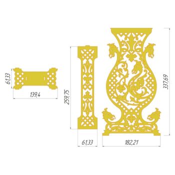Intra απο ξύλο plywood 3mm-4mm πάχος - Βάζο με λουλούδια Διακόσμηση σπιτιού Δίασταση 30x30 cm Intraeaxys-ro6ylym7 - Image 3