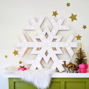 Intra απο ξύλο plywood 3mm-4mm πάχος - Διακόσμηση σπιτιού με νιφάδα χιονιού Δίασταση 30x30 cm Intraeaxys-m1d6e837 - Image 1