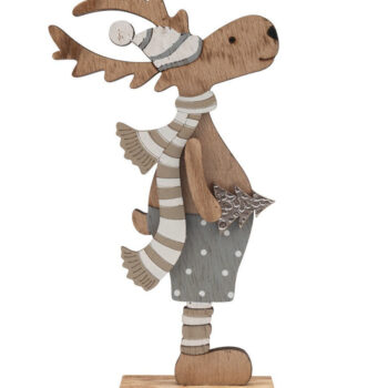 Intra απο ξύλο plywood 3mm-4mm πάχος - Χριστουγεννιάτικη διακόσμηση μόνιμων ελαφιών Δίασταση 30x30 cm Intraeaxys-lopq6y67 - Image 3