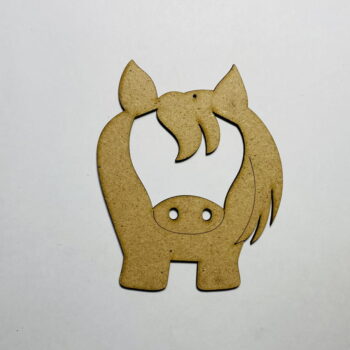 Intra απο ξύλο plywood 3mm-4mm πάχος - Ημιτελής ξύλινη αποκοπή ζώων σε σχήμα αλόγου Δίασταση 30x30 cm Intraeaxys-eo203p37 - Image 1