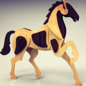 Intra απο ξύλο plywood 3mm-4mm πάχος - Ξύλινο παιχνίδι άλογο Δίασταση 30x30 cm Intraeaxys-joedpgn1 - Image 1