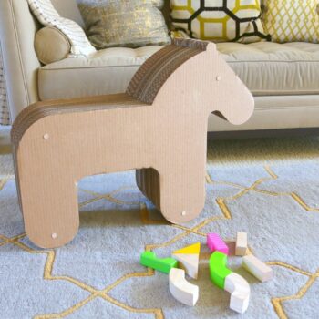 Intra απο ξύλο plywood 3mm-4mm πάχος - Χάρτινο παιχνίδι άλογο Δίασταση 30x30 cm Intraeaxys-078ywrno - Image 1