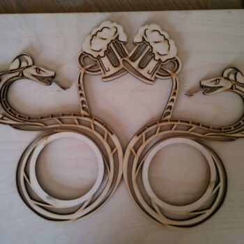 Intra απο ξύλο plywood 3mm-4mm πάχος - Σουπλά Ξύλο Φιδάκι Σουβέρ Δίασταση 30x30 cm Intraeaxys-078y6qjo - Image 1