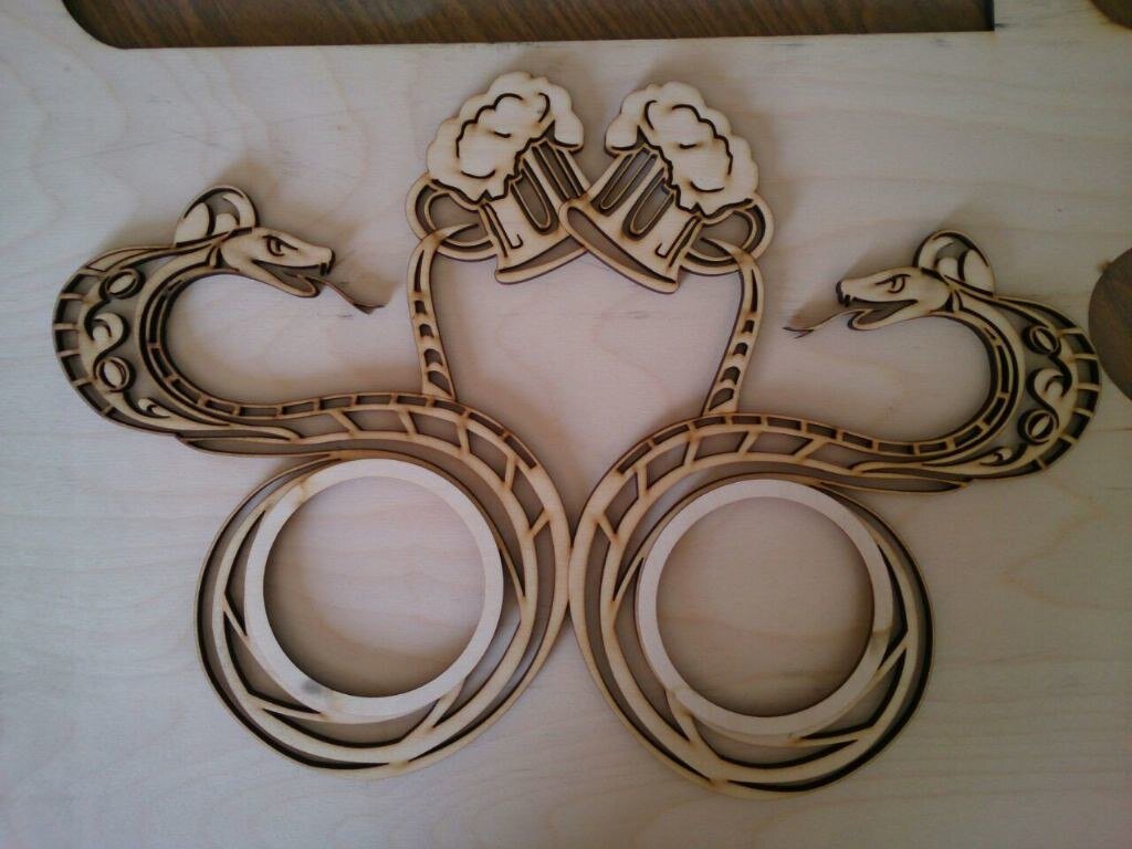 Intra απο ξύλο plywood 3mm-4mm πάχος - Σουπλά Ξύλο Φιδάκι Σουβέρ Δίασταση 30x30 cm Intraeaxys-078y6qjo