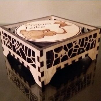 Intra απο ξύλο plywood 3mm-4mm πάχος - Πρότυπο θήκης για σουβέρ Voronoi Δίασταση 30x30 cm Intraeaxys-lopqpk67 - Image 1