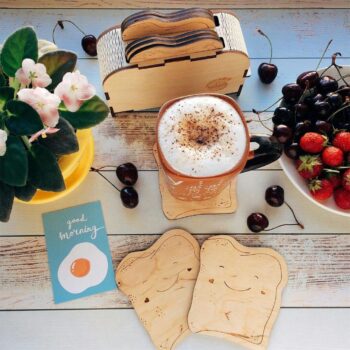 Intra απο ξύλο plywood 3mm-4mm πάχος - Τοστιέρα Σετ σουβέρ 3mm Δίασταση 30x30 cm Intraeaxys-r1z2qmp1 - Image 1