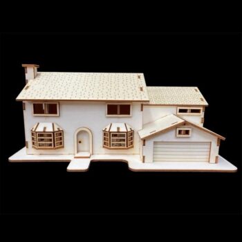 Intra απο ξύλο plywood 3mm-4mm πάχος - Κιτ 3D μοντέλων Wooden Simpsons House Δίασταση 40x50 cm Intraeaxys-91jdrep1 - Image 1