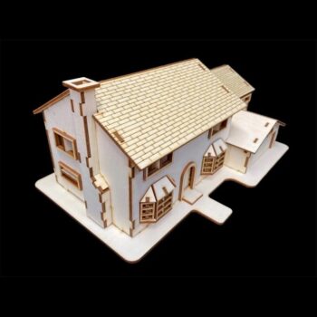 Intra απο ξύλο plywood 3mm-4mm πάχος - Κιτ 3D μοντέλων Wooden Simpsons House Δίασταση 40x50 cm Intraeaxys-91jdrep1 - Image 3