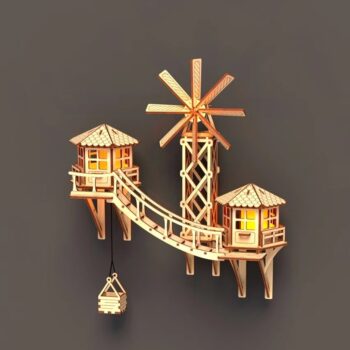 Intra απο ξύλο plywood 3mm-4mm πάχος - Διακόσμηση τοίχου σπιτιού Δίασταση 30x30 cm Intraeaxys-6o3yqep7 - Image 1