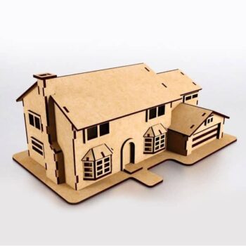Intra απο ξύλο plywood 3mm-4mm πάχος - Simpsons House 3D παζλ Δίασταση 40x50 cm Intraeaxys-eoxlq2qo - Image 3