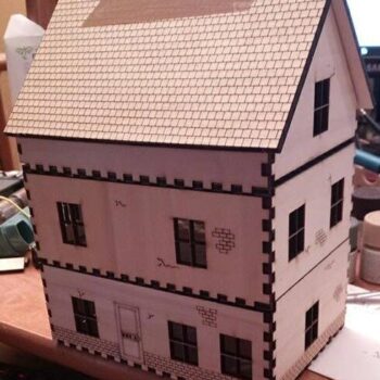 Intra απο ξύλο plywood 3mm-4mm πάχος - Κτίριο αρτοποιίας με υφή Δίασταση 30x30 cm Intraeaxys-joed2r61 - Image 1