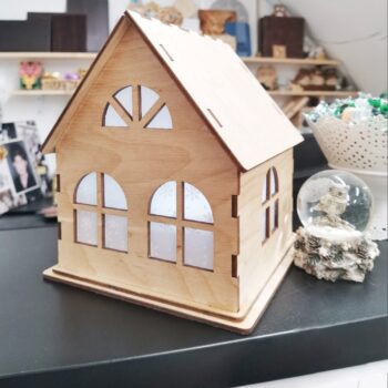 Intra απο ξύλο plywood 3mm-4mm πάχος - Μικρό Ξύλινο Διακοσμητικό Σπίτι 4mm Δίασταση 40x50 cm Intraeaxys-e1gkyxvo - Image 1