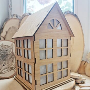 Intra απο ξύλο plywood 3mm-4mm πάχος - Μικρό Ξύλινο Σπίτι 4mm Δίασταση 40x50 cm Intraeaxys-p7ymj857 - Image 1