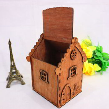 Intra απο ξύλο plywood 3mm-4mm πάχος - Κουτί Δώρου Σχήμα Σπιτιού Με Λαβή 3mm Δίασταση 30x30 cm Intraeaxys-ro6yrgq7 - Image 9