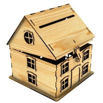 Intra απο ξύλο plywood 3mm-4mm πάχος - Κουτί καρτών Wedding House Δίασταση 40x50 cm Intraeaxys-ro6y5g67 - Image 1