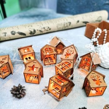 Intra απο ξύλο plywood 3mm-4mm πάχος - Πρότυπο κενό σπίτι Δίασταση 40x50 cm Intraeaxys-voq29peo - Image 1