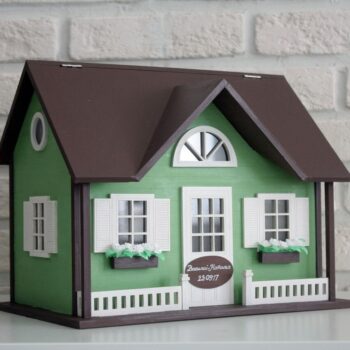 Intra απο ξύλο plywood 3mm-4mm πάχος - Φωτιστικό νύχτας σε σχήμα σπιτιού Δίασταση 30x30 cm Intraeaxys-eo2029m7 - Image 1