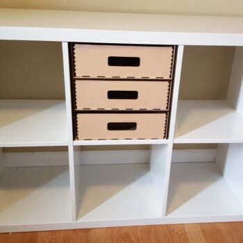 Intra απο ξύλο plywood 3mm-4mm πάχος - Ράφι Ikea Kallax με 3 κάδους αποθήκευσης Δίασταση 30x30 cm Intraeaxys-51rr6xm1 - Image 3