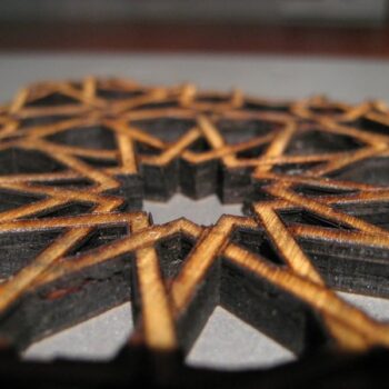 Intra απο ξύλο plywood 3mm-4mm πάχος - Ισλαμικό μοτίβο Δίασταση 30x30 cm Intraeaxys-zo98m4x1 - Image 3