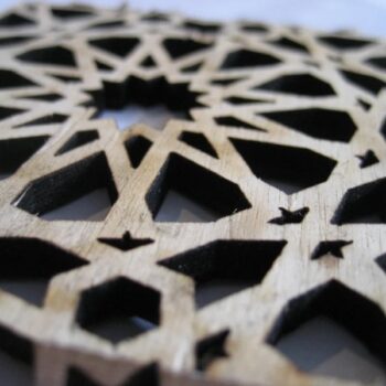 Intra απο ξύλο plywood 3mm-4mm πάχος - Ισλαμικό μοτίβο Δίασταση 30x30 cm Intraeaxys-zo98m4x1 - Image 4