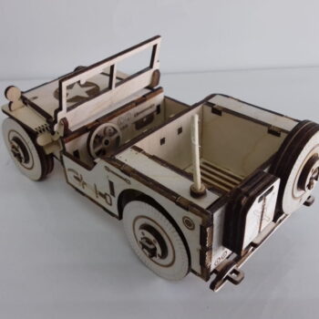 Intra απο ξύλο plywood 3mm-4mm πάχος - Jeep 3D Δίασταση 30x30 cm Intraeaxys-zo9yd6x7 - Image 3