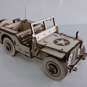 Intra απο ξύλο plywood 3mm-4mm πάχος - Jeep 3D Δίασταση 30x30 cm Intraeaxys-zo9yd6x7 - Image 4