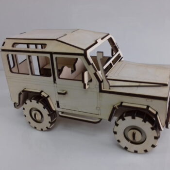 Intra απο ξύλο plywood 3mm-4mm πάχος - Ξύλινο μοντέλο Jeep Δίασταση 30x30 cm Intraeaxys-91jdrnl1 - Image 3