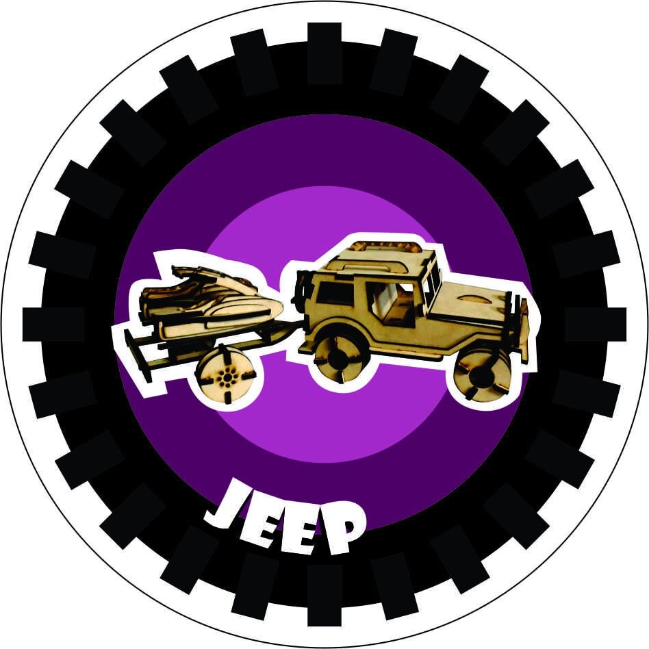 Intra απο ξύλο plywood 3mm-4mm πάχος - Jeep 3D Puzzle Δίασταση 30x30 cm Intraeaxys-67wl8ql1