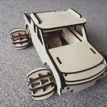 Intra απο ξύλο plywood 3mm-4mm πάχος - Τρισδιάστατο μοντέλο ξύλινο φορτηγό παιχνιδιών Δίασταση 30x30 cm Intraeaxys-51rrg831 - Image 1