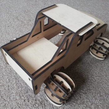 Intra απο ξύλο plywood 3mm-4mm πάχος - Τρισδιάστατο μοντέλο ξύλινο φορτηγό παιχνιδιών Δίασταση 30x30 cm Intraeaxys-51rrg831 - Image 4