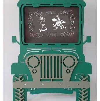 Intra απο ξύλο plywood 3mm-4mm πάχος - Κορνίζα Jeep Δίασταση 30x30 cm Intraeaxys-6o3ywq37 - Image 1