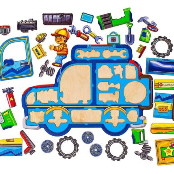 Intra απο ξύλο plywood 3mm-4mm πάχος - Jeep Kids Learning Puzzle Δίασταση 30x30 cm Intraeaxys-078yxk4o - Image 4