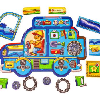 Intra απο ξύλο plywood 3mm-4mm πάχος - Jeep Kids Learning Puzzle Δίασταση 30x30 cm Intraeaxys-078yxk4o - Image 5