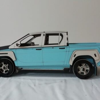 Intra απο ξύλο plywood 3mm-4mm πάχος - Μοντέλο Toyota Hilux 3D Δίασταση 30x30 cm Intraeaxys-joed0m81 - Image 1