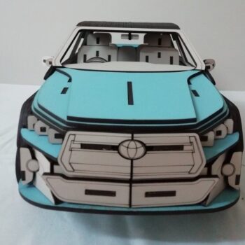 Intra απο ξύλο plywood 3mm-4mm πάχος - Μοντέλο Toyota Hilux 3D Δίασταση 30x30 cm Intraeaxys-joed0m81 - Image 3