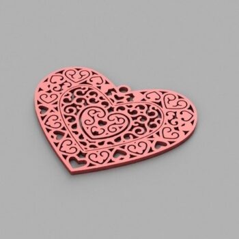 Intra απο ξύλο plywood 3mm-4mm πάχος - Μενταγιόν καρδιάς Δίασταση 30x30 cm Intraeaxys-ro6yek67 - Image 1