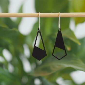 Intra απο ξύλο plywood 3mm-4mm πάχος - Γεωμετρικό Μινιμαλιστικό Ακρυλικό Σκουλαρίκι κοσμήματος Δίασταση 3x3 cm Intraeaxys-67wl8dm1 - Image 1