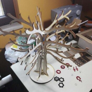 Intra απο ξύλο plywood 3mm-4mm πάχος - Stand κοσμημάτων Tree Δίασταση 30x30 cm Intraeaxys-91jd3yl1 - Image 1