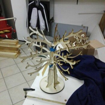 Intra απο ξύλο plywood 3mm-4mm πάχος - Stand κοσμημάτων Tree Δίασταση 30x30 cm Intraeaxys-91jd3yl1 - Image 4